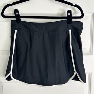 CALIA Athletic Skort Black White Trim Built In Shorts - Size L Women
